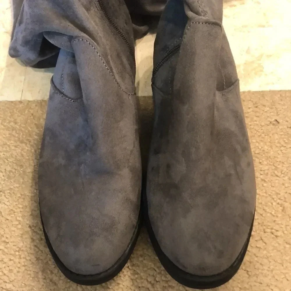 CIRCUS by Sam Eldelman gray suede boots